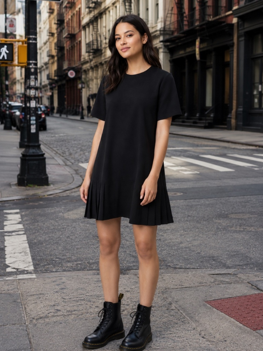 Zara Black Pleated Hem Dress | Minimalist Edge | Size S 🖤